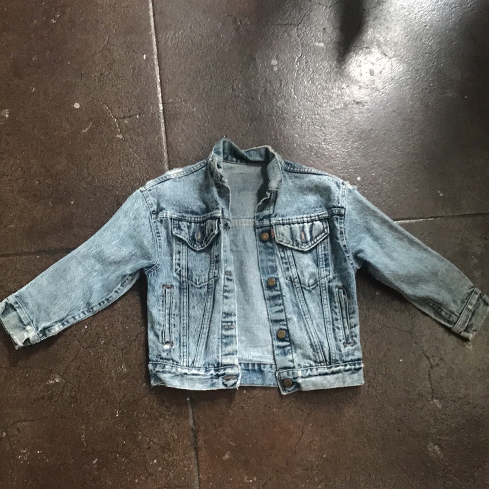vintage orange tab Levi’s jean jacket xs